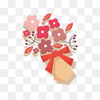 手绘捧花,免抠元素
