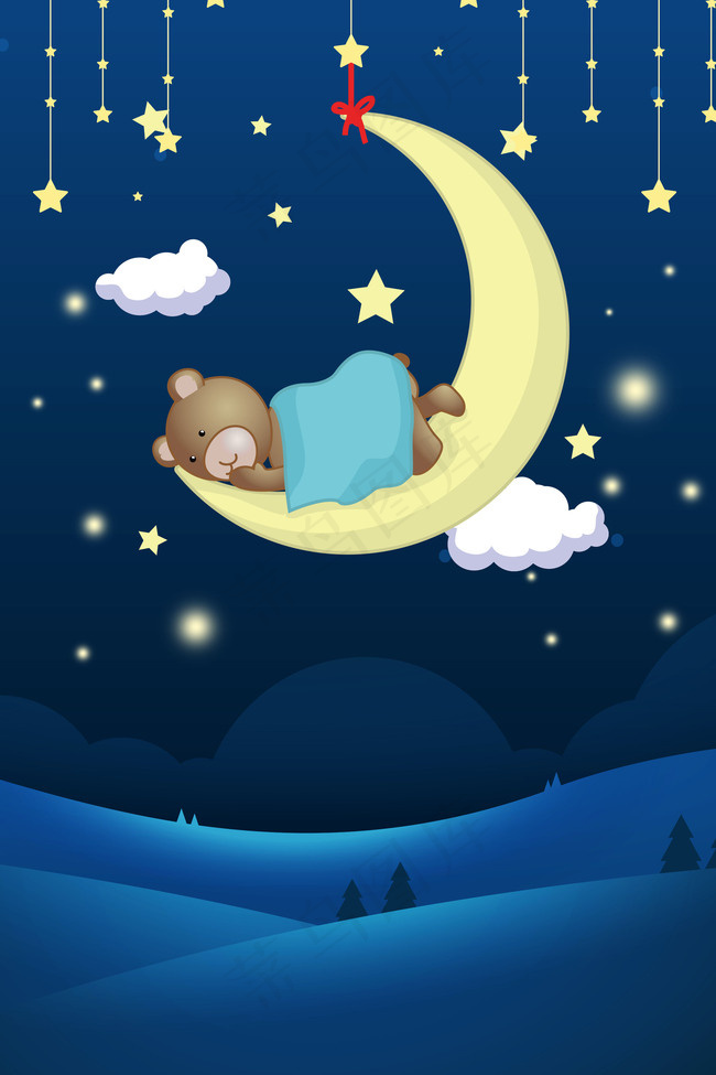 通睡眠日宣传海报背景图片素材