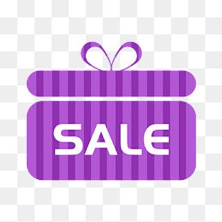 打折紫色礼物标签免费下载,免抠元素