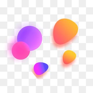 618狂欢节渐变流体炫彩装饰,免抠元素