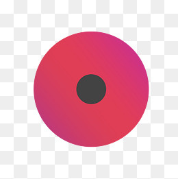 红色圆形唱片