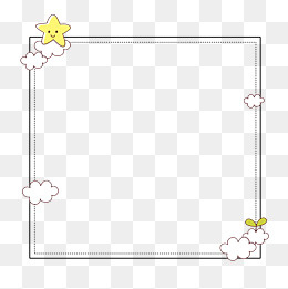 卡通手绘可爱边框,免抠元素