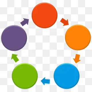 五边形彩色圆块