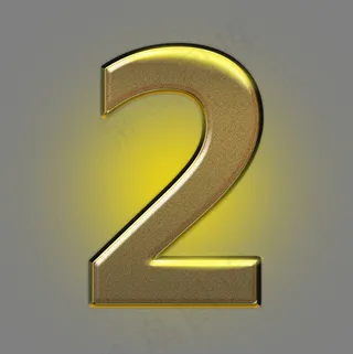 黑金光效PSD倒计时数字2