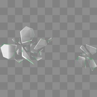 透明的发散飞溅碎片矢量图,免抠元素