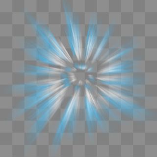 蓝色光束发光图案PSD透明底,免抠元素