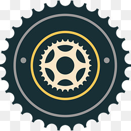 自行车齿轮专用指示图案,免抠元素