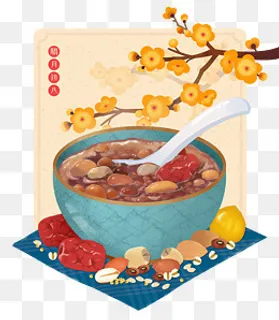 腊八节传统习俗腊八粥,免抠元素