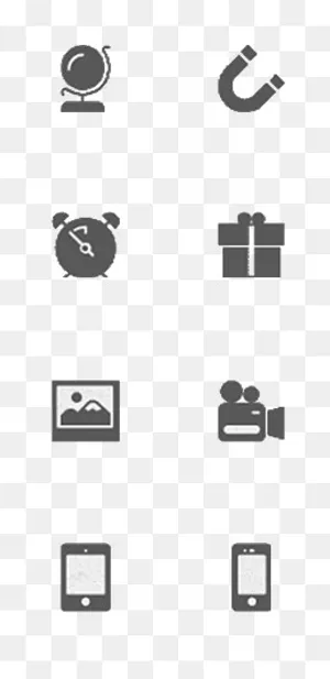 简单生活中常见图标素材,免抠元素