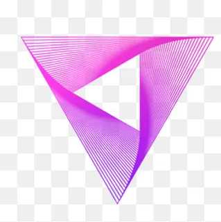 紫色三角形渐变网格PNG素材,免抠元素