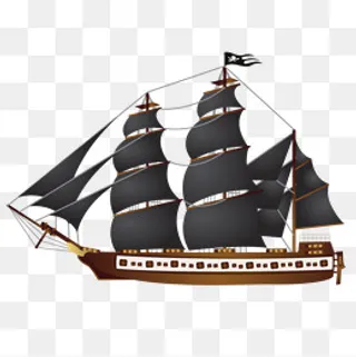 手绘复古帆船矢量设计素材,免抠元素