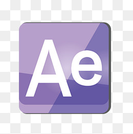 矢量手绘紫色AE设计软件图标免抠,免抠元素