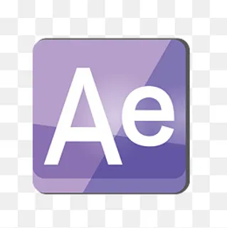 矢量手绘紫色AE设计软件图标免抠,免抠元素