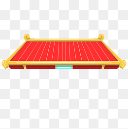 手绘故宫房檐插画