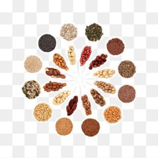 彩色装饰五谷杂粮元素,免抠元素