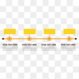 黄色流程图,免抠元素