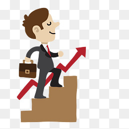 上楼梯的男人卡通图,免抠元素