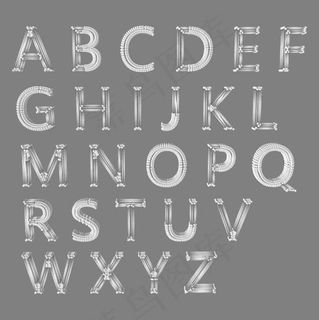 菜鸟图库立体铁管字母