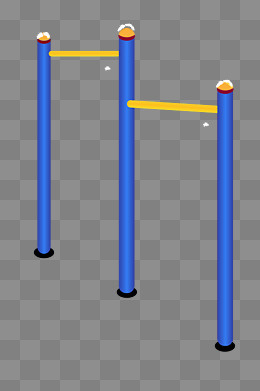 户外雪中单杠器材插画