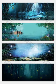 梦幻森林背景背景图片素材