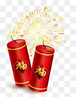 春节鞭炮psd分层图,免抠元素