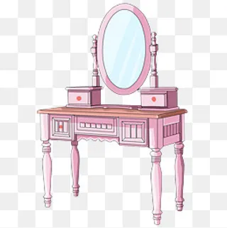 简约时尚卧室梳妆台装修效果图,免抠元素