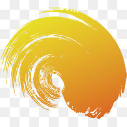 黄色笔刷,免抠元素