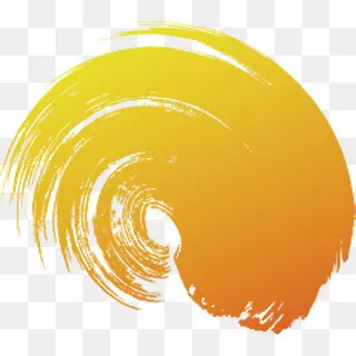 黄色笔刷,免抠元素