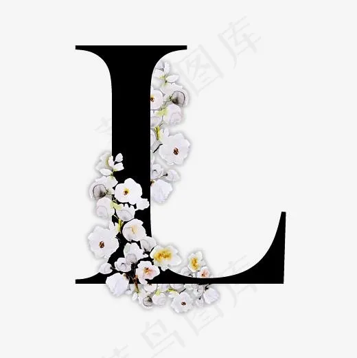 奢华大牌中国风花朵字母L装饰(2083*2083px)ai矢量模版下载