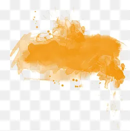 黄色水彩晕染效果元素,免抠元素(2000*2000px)psd模版下载