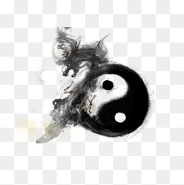 黑色圆形太极,免抠元素(1200*1200px)psd模版下载
