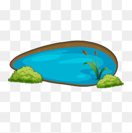 卡通池塘矢量图下载,免抠元素