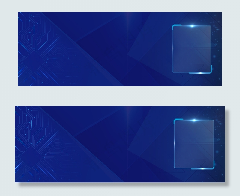 蓝色科技海报banner背景背景图片素材