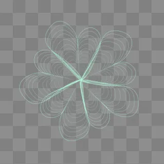 线条不规则图形胖胖花,免抠元素