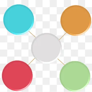 手绘彩色不规则图形标签,免抠元素