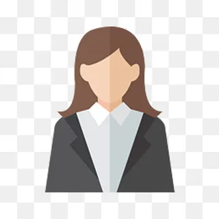 科技服务学士女士扁平风,免抠元素