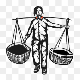 手绘劳动装饰素材,免抠元素