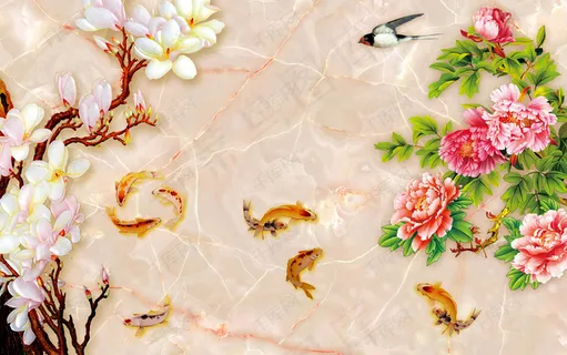 牡丹挂画背景素材背景图片素材