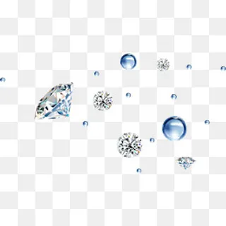 蓝色简约珠宝钻石漂浮素材