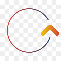 彩色渐变圆环箭头,免抠元素