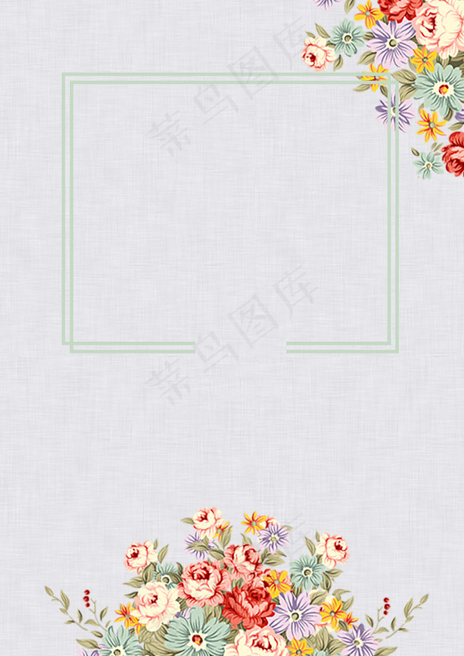 复古手绘花卉秋季上新海报背景psd背景图片素材