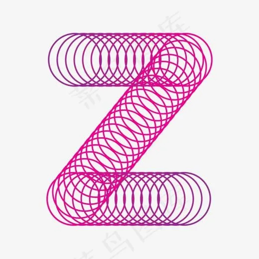 创意圆圈渐变英文字母Z