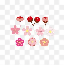 矢量简洁卡通腊梅花朵图标,免抠元素(2500*2500px)ai矢量模版下载