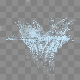 蓝色水花水珠元素,免抠元素(2000*2000px)psd模版下载