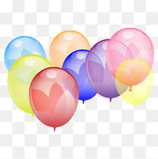 儿童节   五彩缤纷的气球,免抠元素