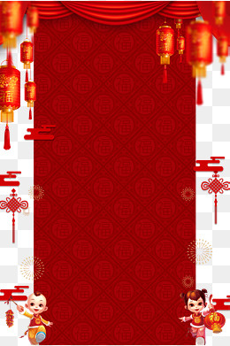 新年喜庆背景psd分层图,免抠元素