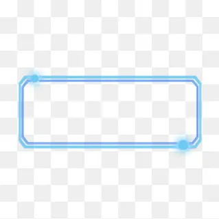 蓝色渐变科技边框元素