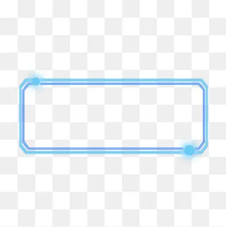 蓝色渐变科技边框元素