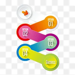 彩色商务流程(1500*1500px)psd模版下载