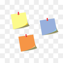 黏在墙上的便签素材